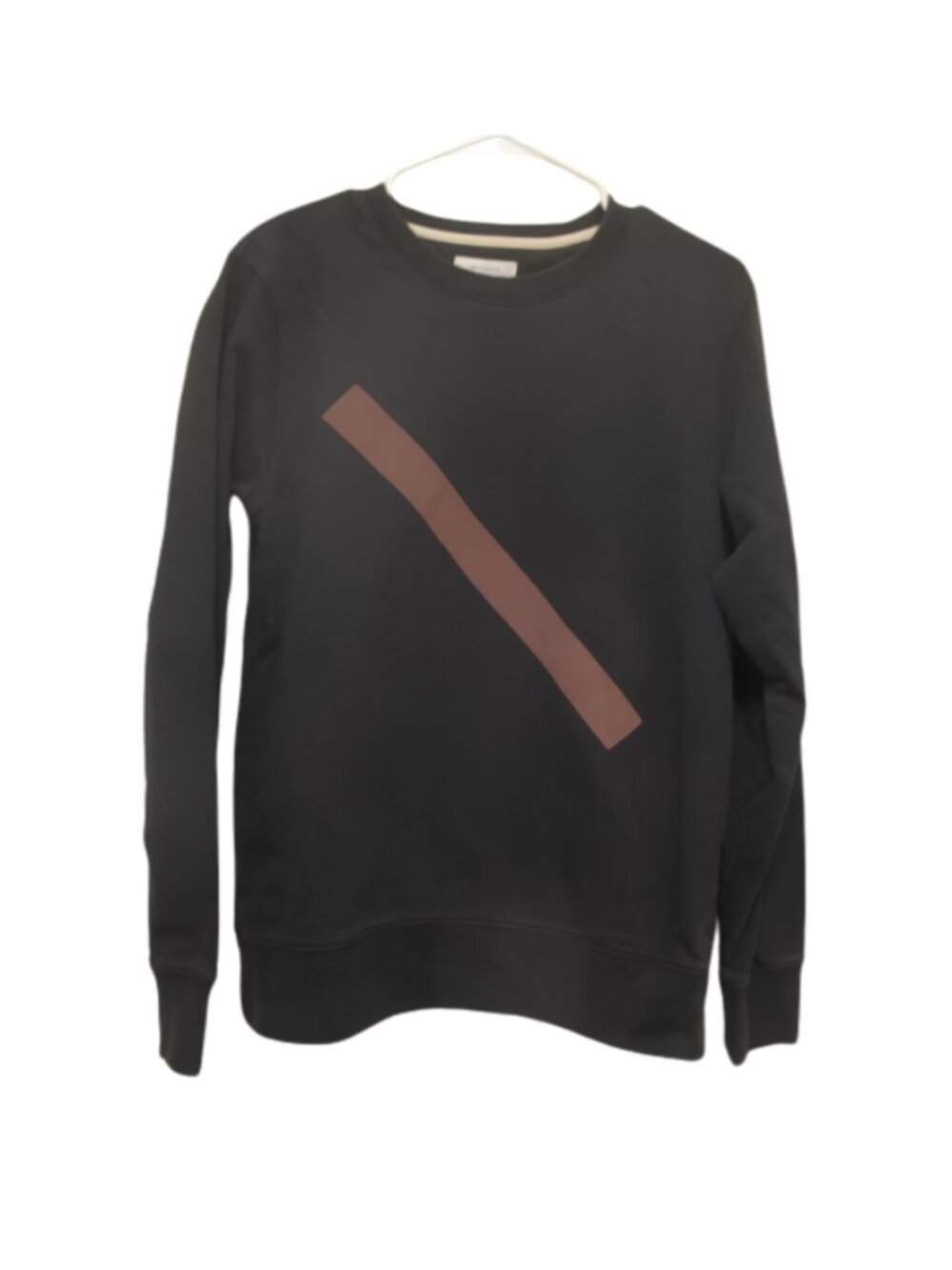 Saturdays New York City Black and Brown Slash Crewneck - Long Sleeve Top
